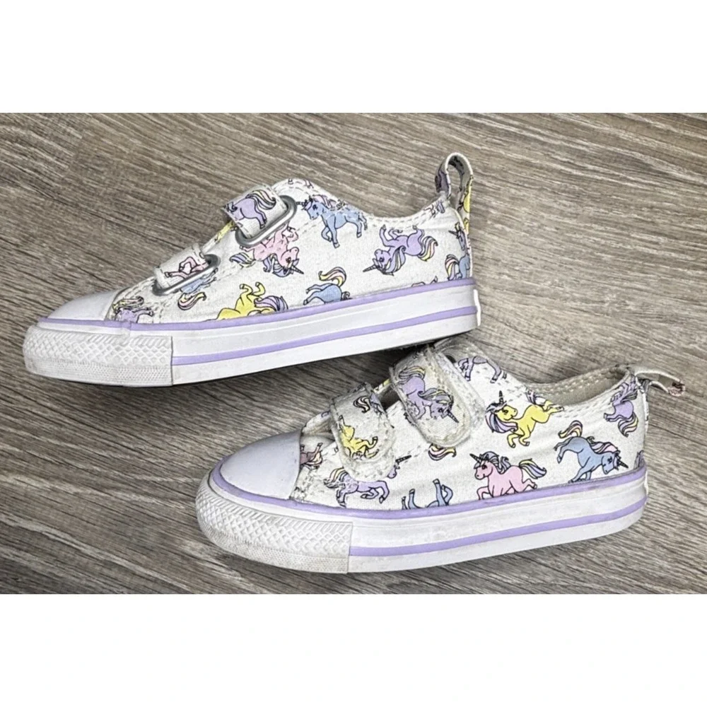 Converse All Star Toddler Girls Low Top Shoes‎ Sneakers Unicorn Pastel Size 7
